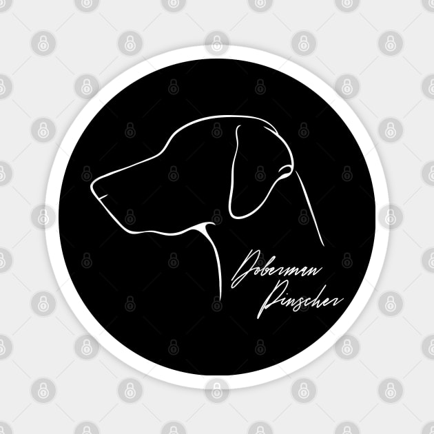 Proud Doberman Pinscher profile dog lover Magnet by wilsigns